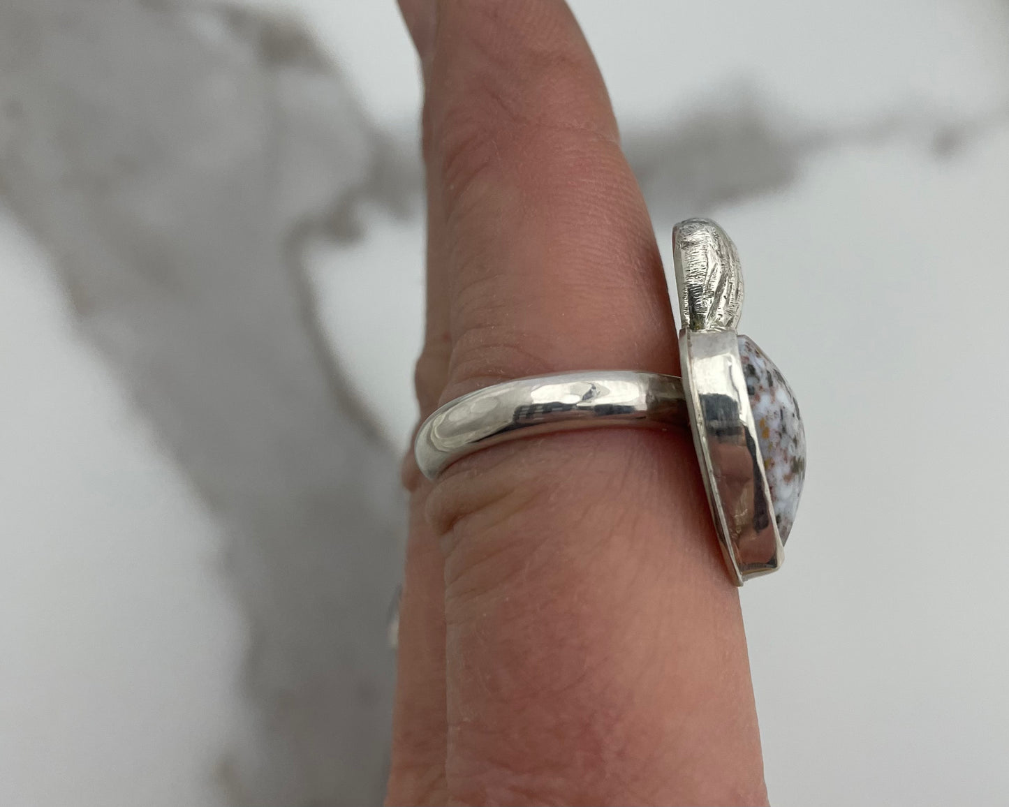 Sacred Heart Ocean Jasper Statement Ring