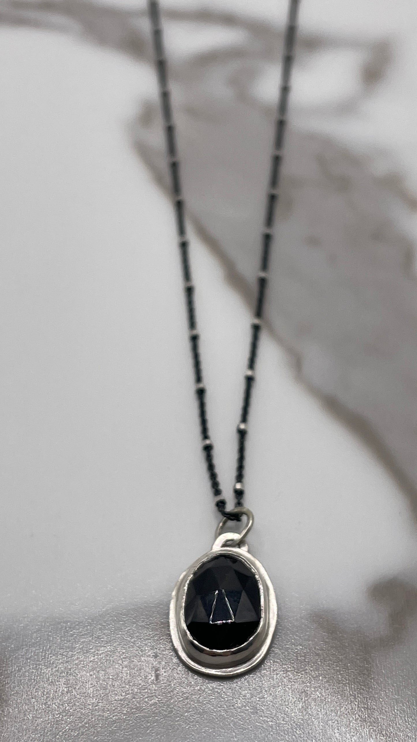 Everyday Small Rose-cut Onyx Pendant