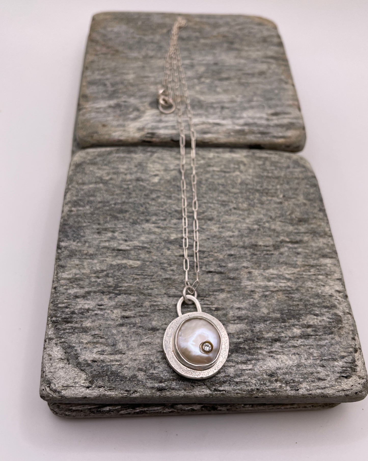 Blinged Up Coin Pearl Necklace