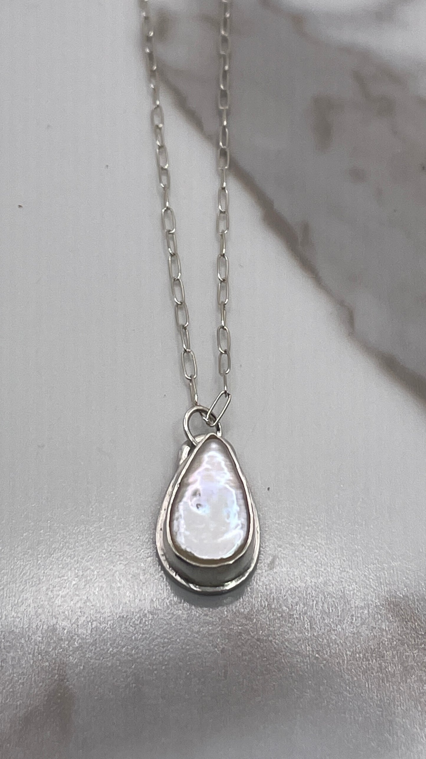 Teardrop Pearl Necklace