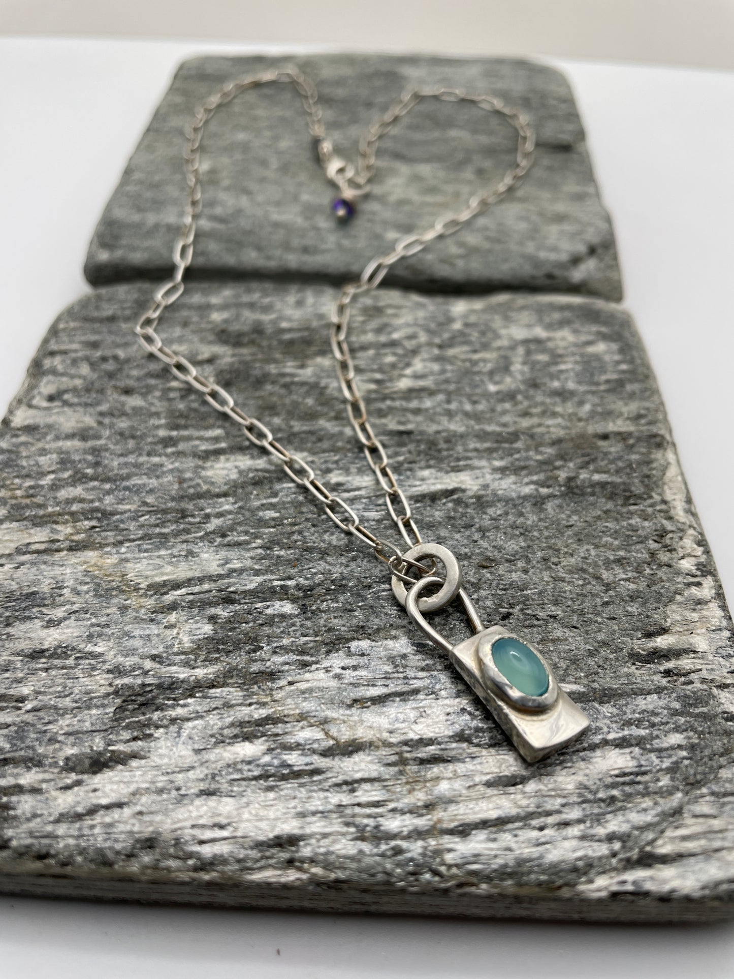 Chrysoprase “Padlock” Necklace