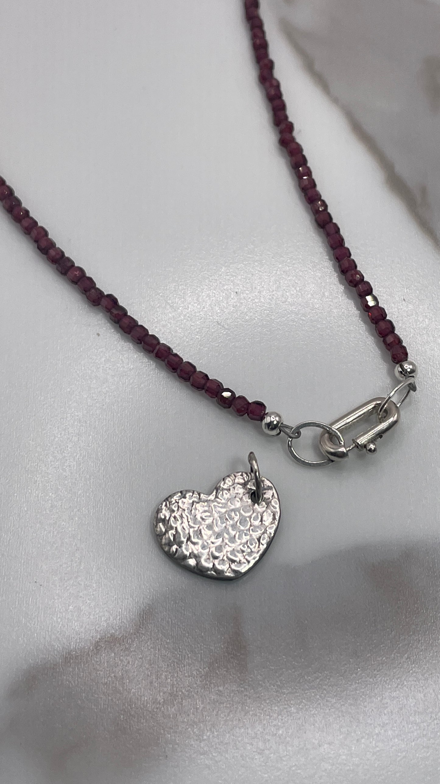 Garnets with Heart Convertible Necklace