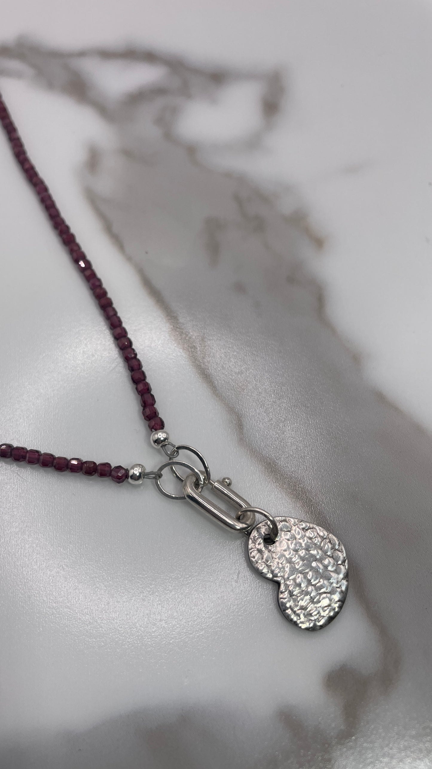 Garnets with Heart Convertible Necklace