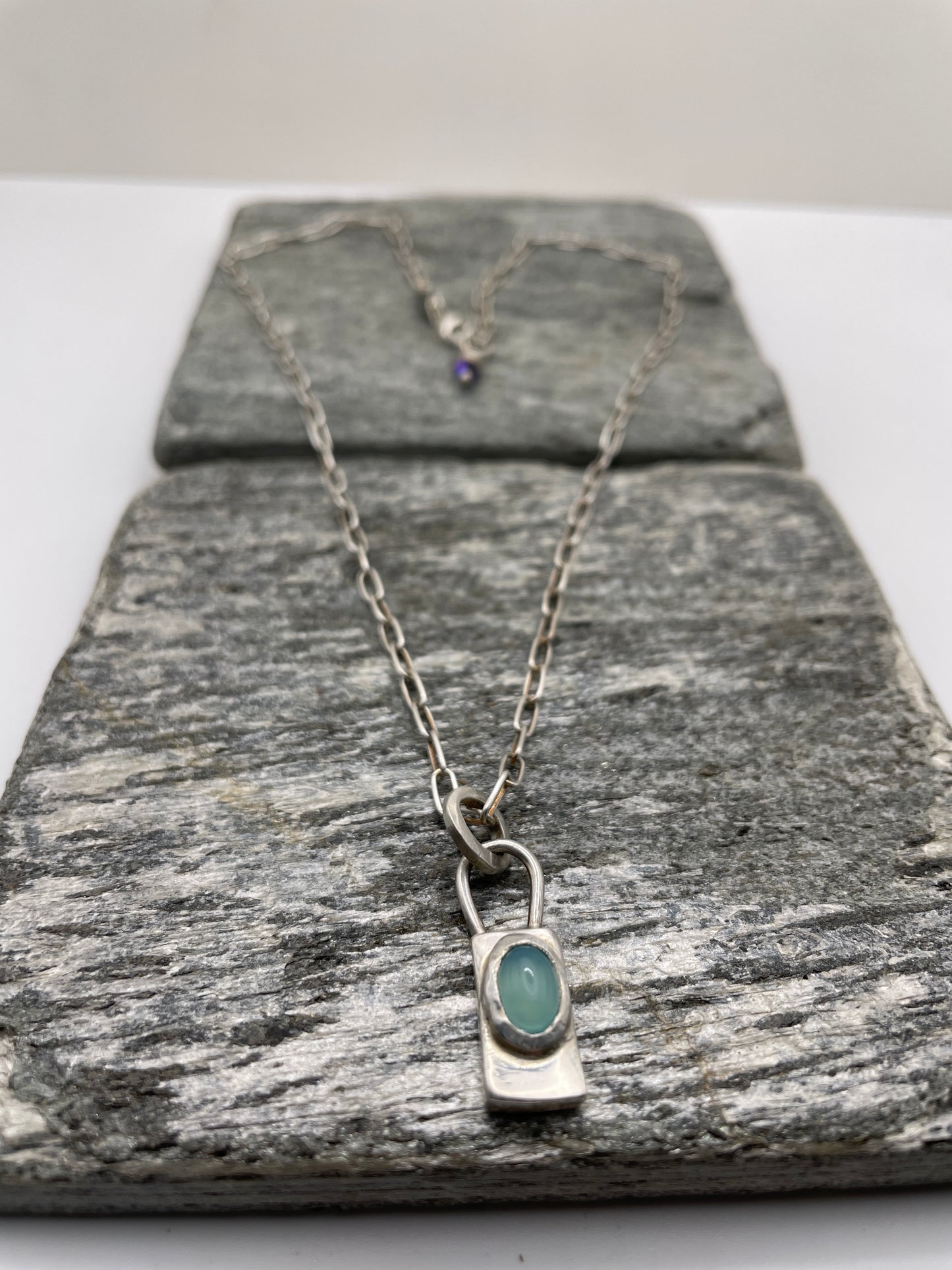 Chrysoprase “Padlock” Necklace