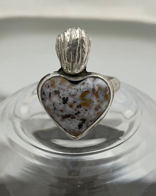 Sacred Heart Ocean Jasper Statement Ring