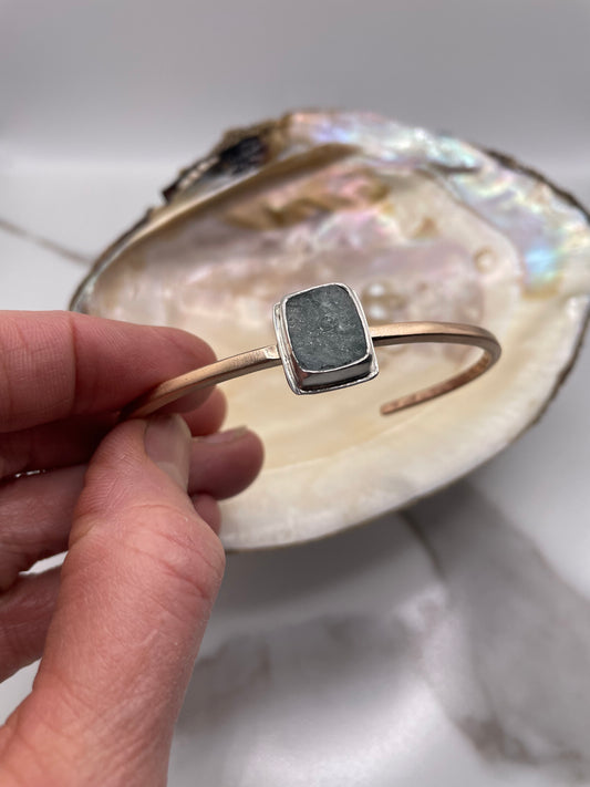 Raw Aquamarine Cuff